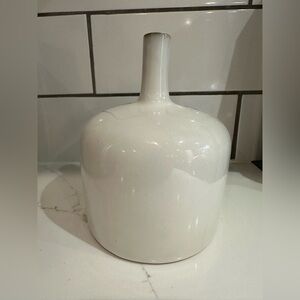 Vintage Mid-Century Modern MCM Italian White Pottery Vase Italy